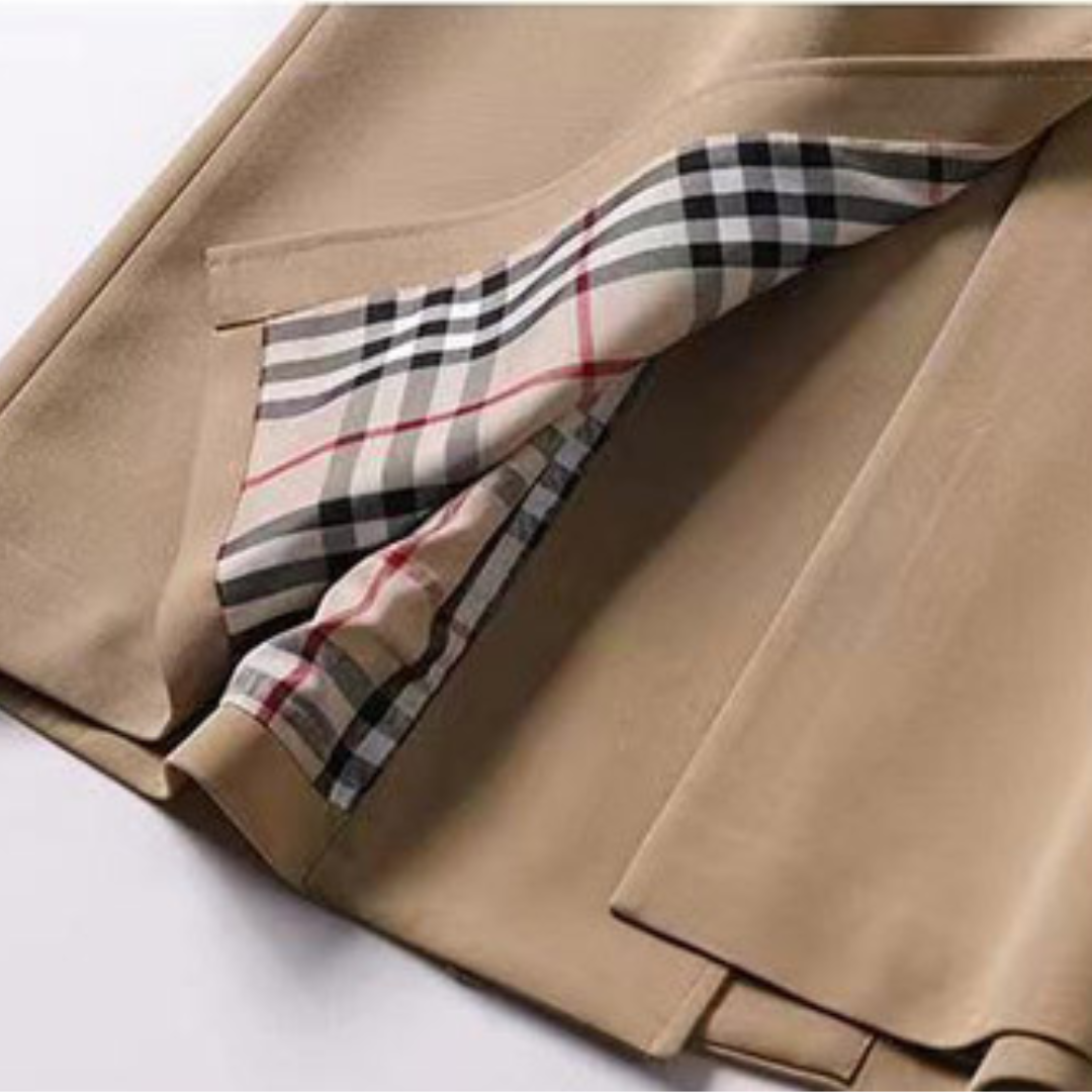 Trencz Odzież damska jesień długi fason pasek guziki | Weronika