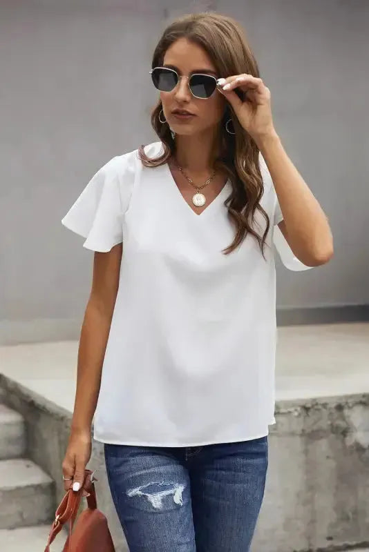 Biały T Shirt Damski Bawełna | Odzież Damska Lato