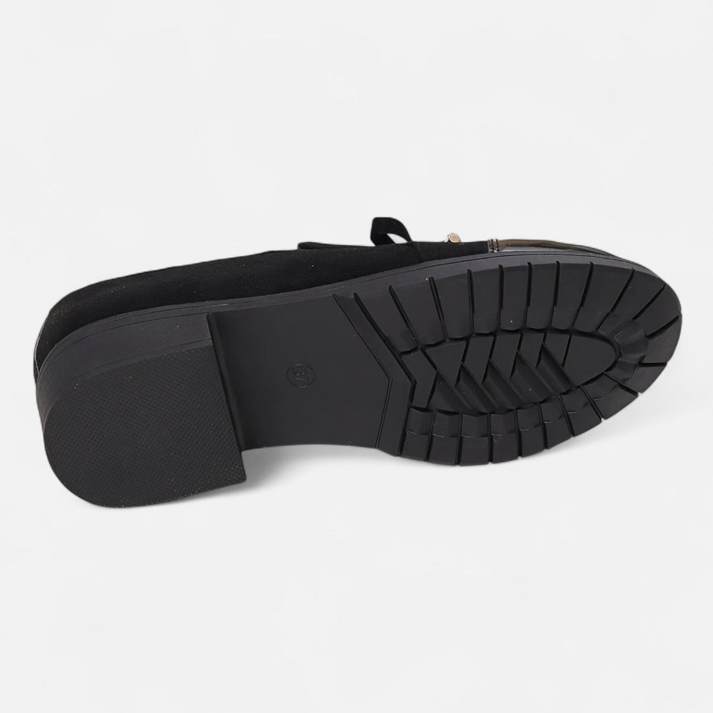 Dorevelle | Damskie mokasyny retro na grubym obcasie z kokardą 3