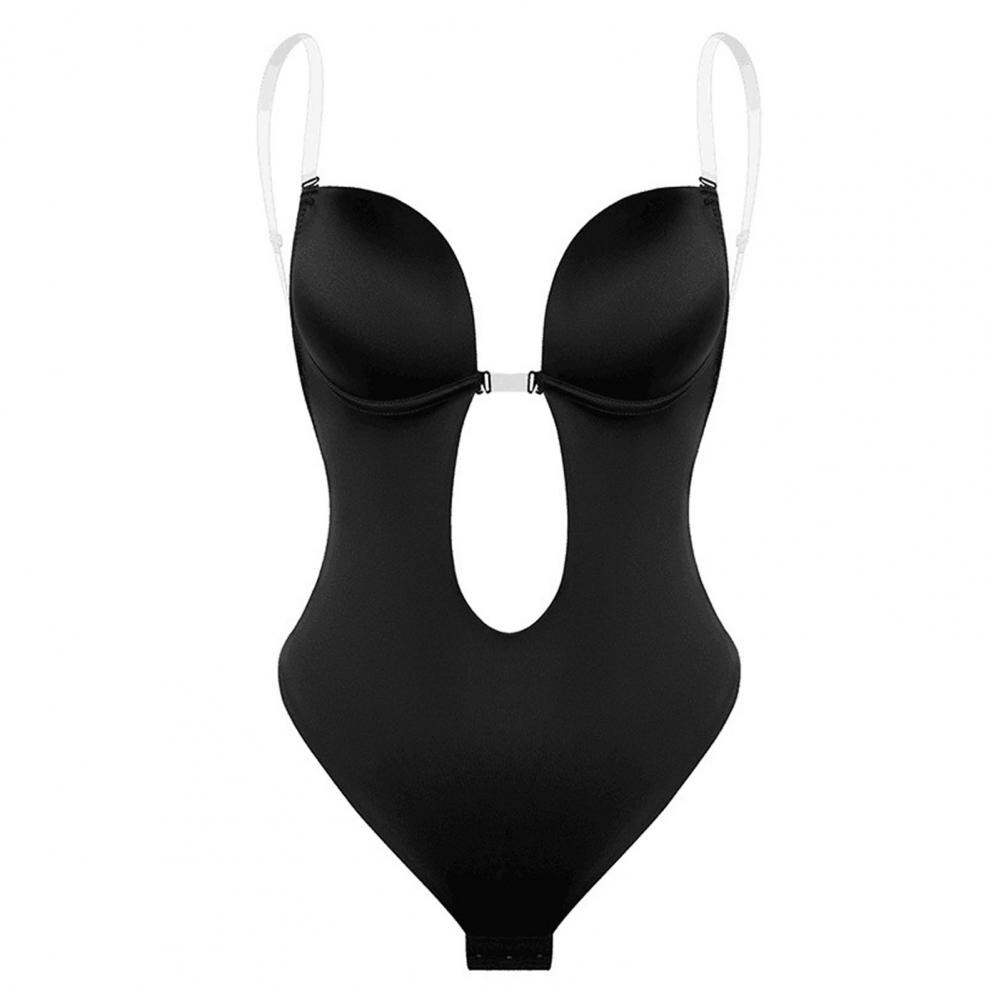 Głębokie wycięte body z dekoltem w stylu W wyściełanym wsporniku i niewidocznym, bezskutecznym wyglądem eleganckich strojów