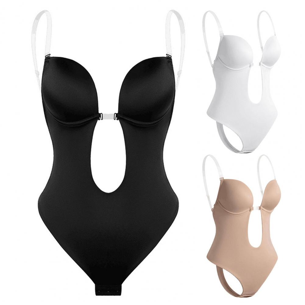 Głębokie wycięte body z dekoltem w stylu W wyściełanym wsporniku i niewidocznym, bezskutecznym wyglądem eleganckich strojów