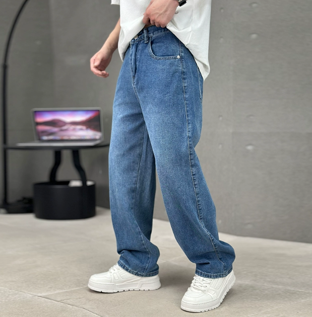 James | Stylowe męskie jeansy z prostymi nogawkami