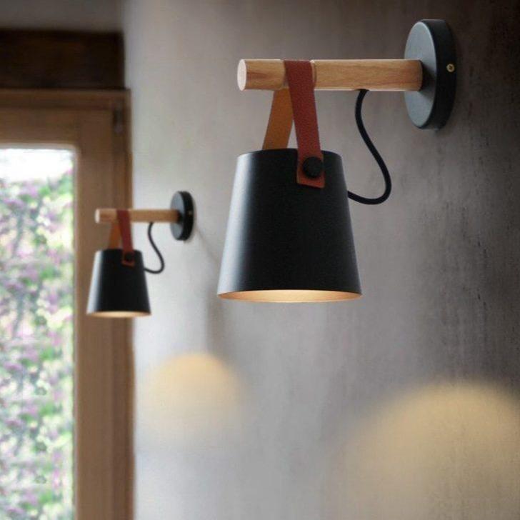 Lampa ścienna w stylu nordyckim - minimalistyczne oświetlenie ścienne z abażysterem