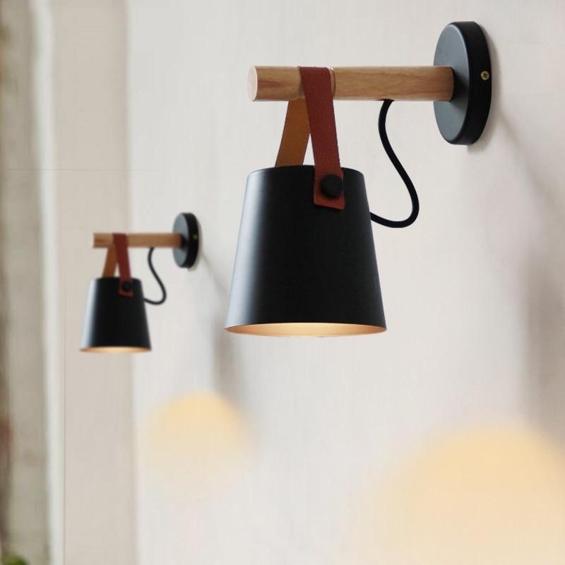 Lampa ścienna w stylu nordyckim - minimalistyczne oświetlenie ścienne z abażysterem