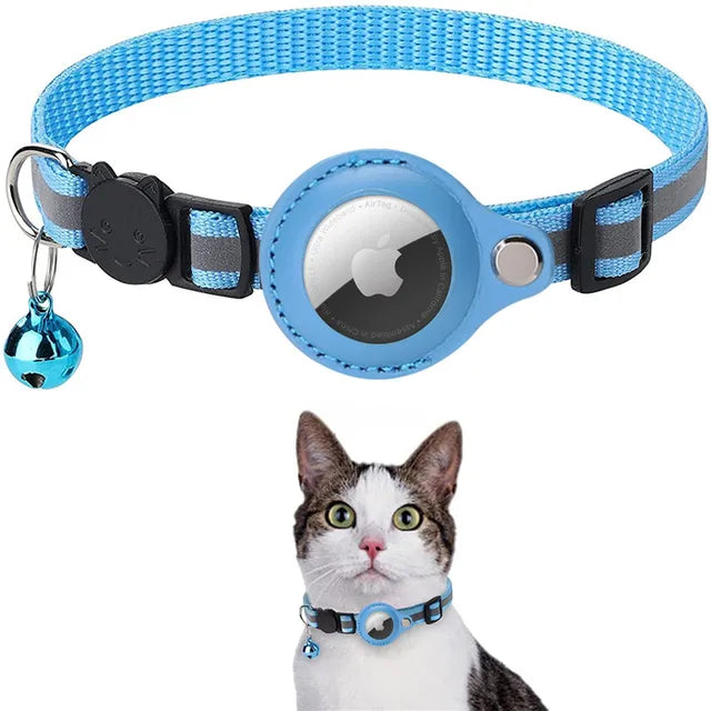 Premium Cat Neck pasek z regulacją integracji Airtday, odporną na warunki atmosferyczne, odblaskowe, do precyzyjnego śledzenia lokalizacji