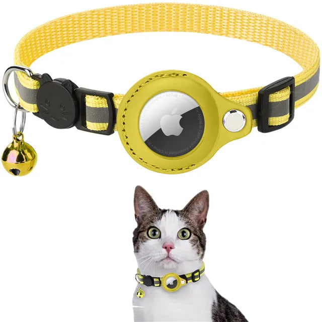 Premium Cat Neck pasek z regulacją integracji Airtday, odporną na warunki atmosferyczne, odblaskowe, do precyzyjnego śledzenia lokalizacji