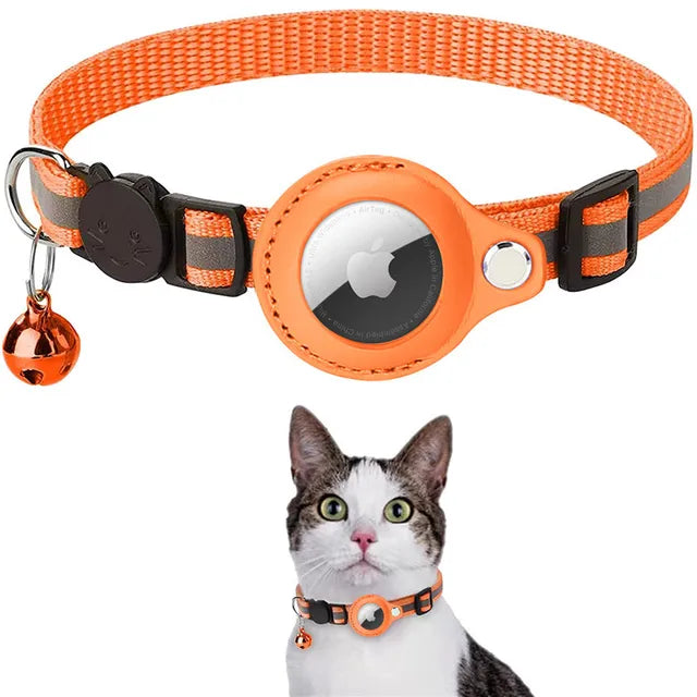 Premium Cat Neck pasek z regulacją integracji Airtday, odporną na warunki atmosferyczne, odblaskowe, do precyzyjnego śledzenia lokalizacji