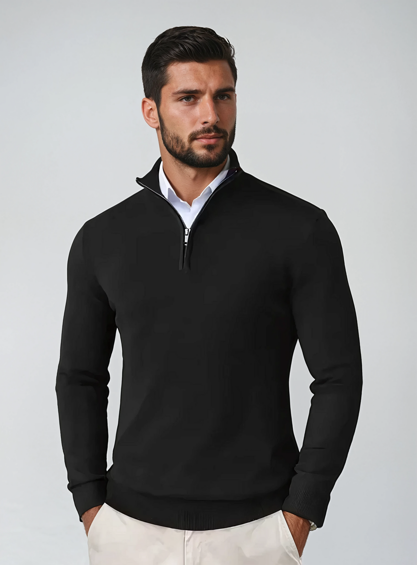 Premium | Męski sweter rozpinany na zamek