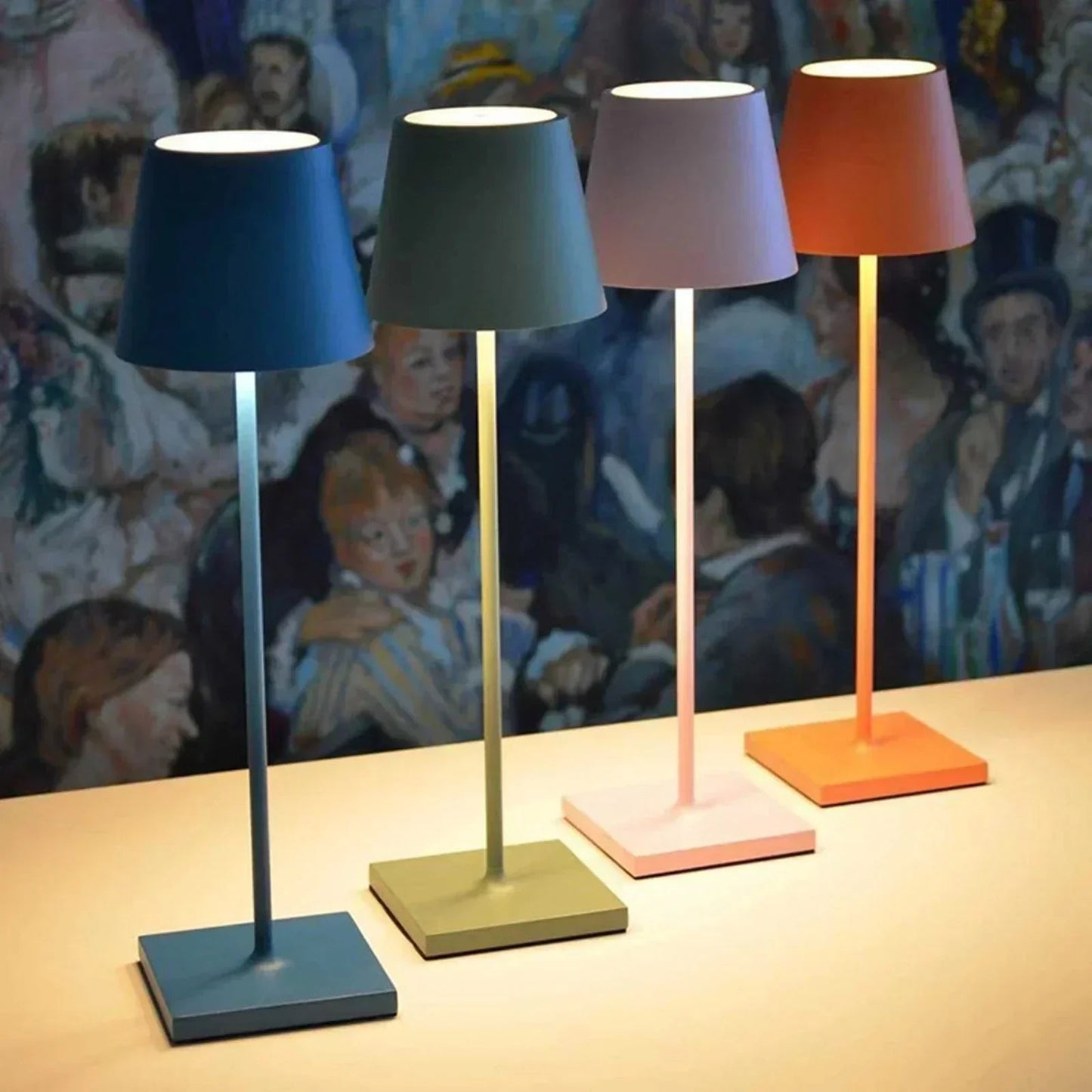 Przenośna lampa sukienowa z kontrolą dotykową bezczelną i kompaktową dla stolika lub biurka