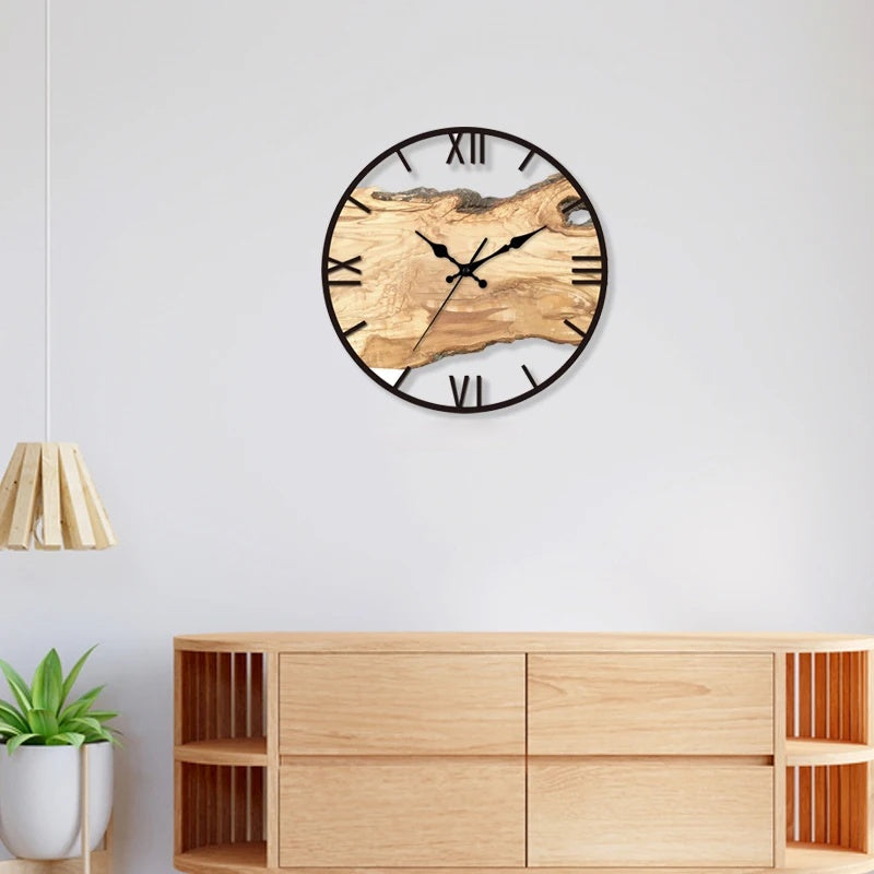 Przezroczysty nowoczesny zegar ścienny - minimalistyczny design do domu, cichy clockwork