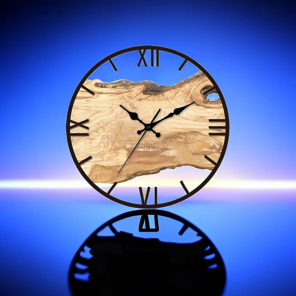Przezroczysty nowoczesny zegar ścienny - minimalistyczny design do domu, cichy clockwork