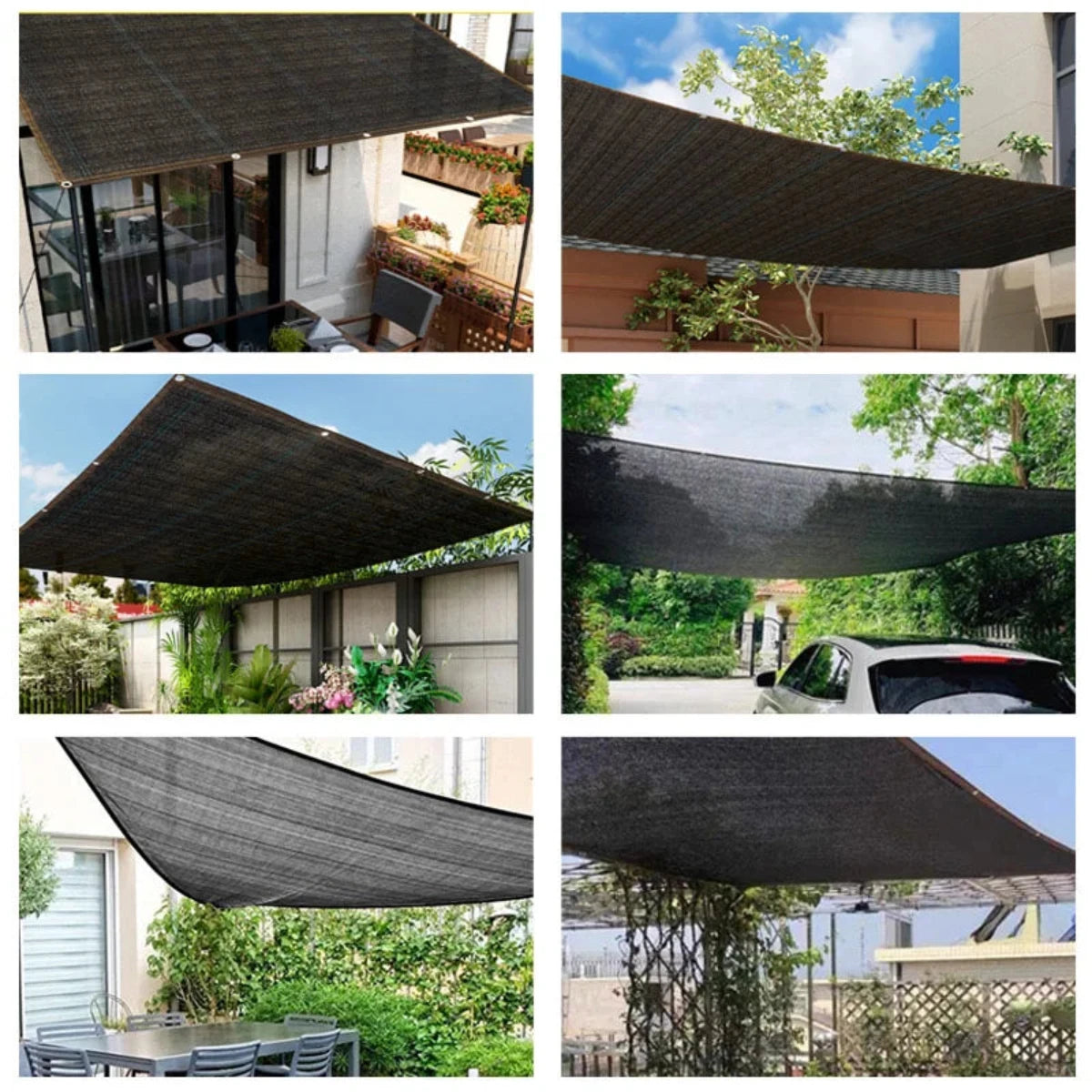 Sieć cieni chroniąca UV dla ogrodów, tarasów i balkonów-WEATHERPRPOOF Screen z prostą instalacją