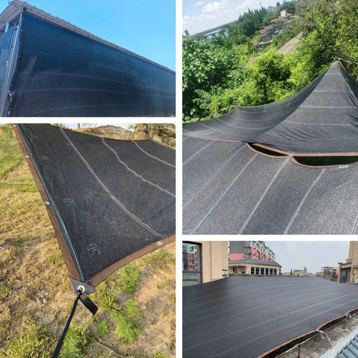Sieć cieni chroniąca UV dla ogrodów, tarasów i balkonów-WEATHERPRPOOF Screen z prostą instalacją