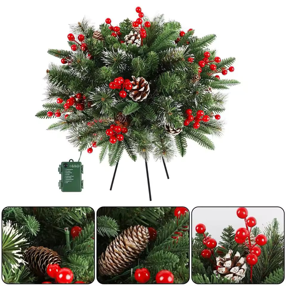 Świecący wianek świąteczny – do doniczek i jako dekoracja 6