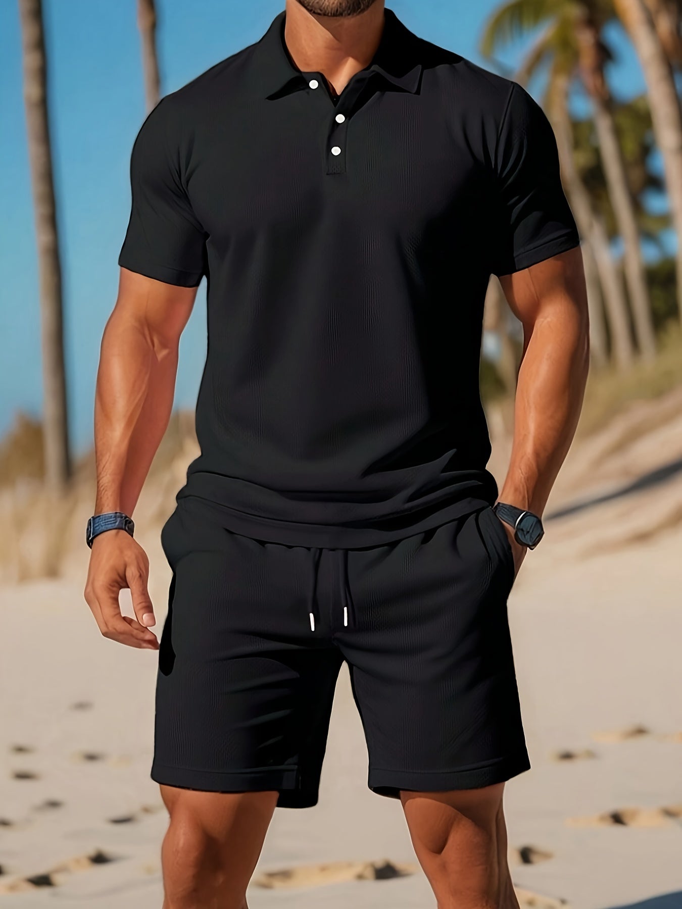 Zestaw Męski | Poloshirt i Szorty | Lato | Moda Męska