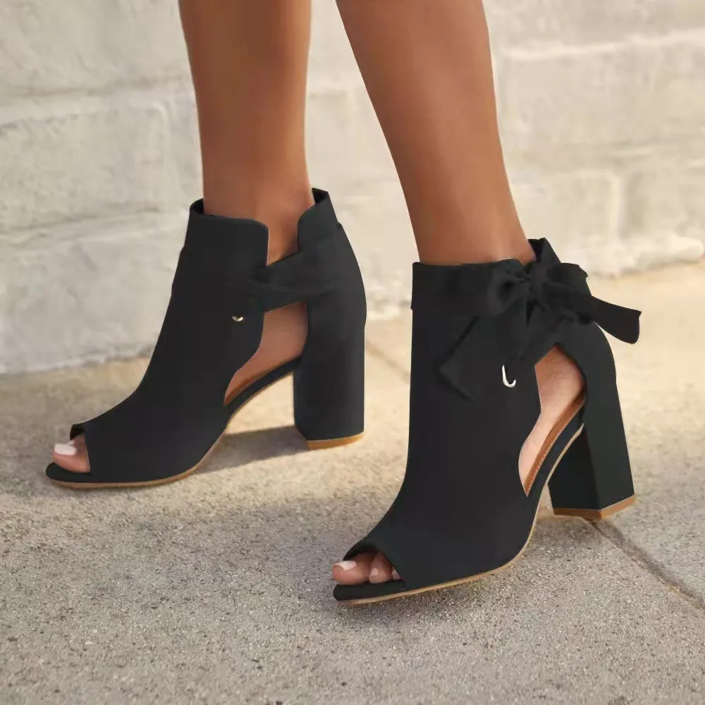 Botki z odkrytymi palcami | Buty jesień kobiety | Natalia
