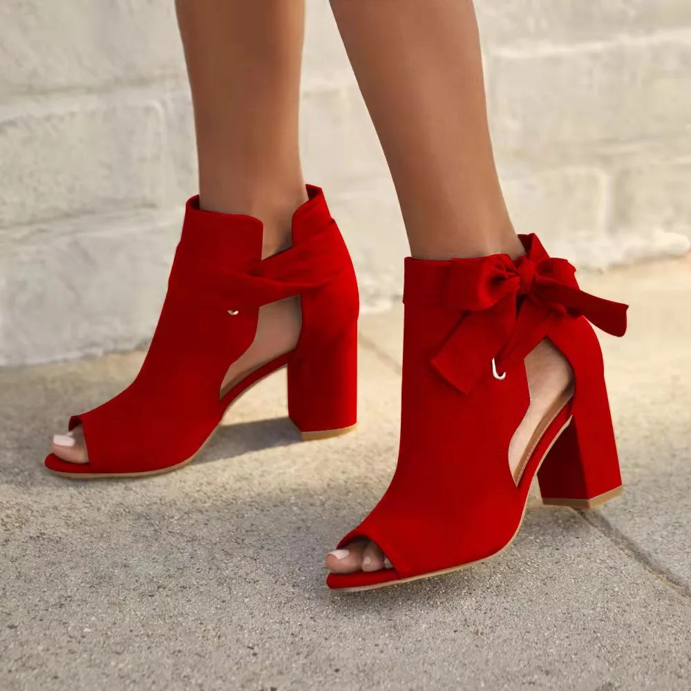 Botki z odkrytymi palcami | Buty jesień kobiety | Natalia