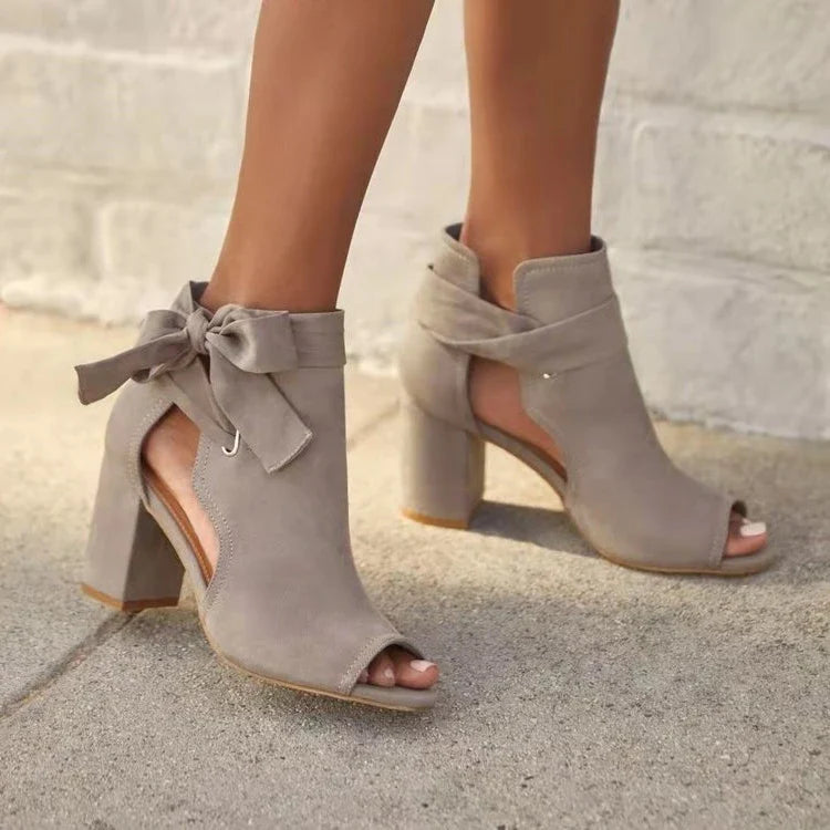 Botki z odkrytymi palcami | Buty jesień kobiety | Natalia