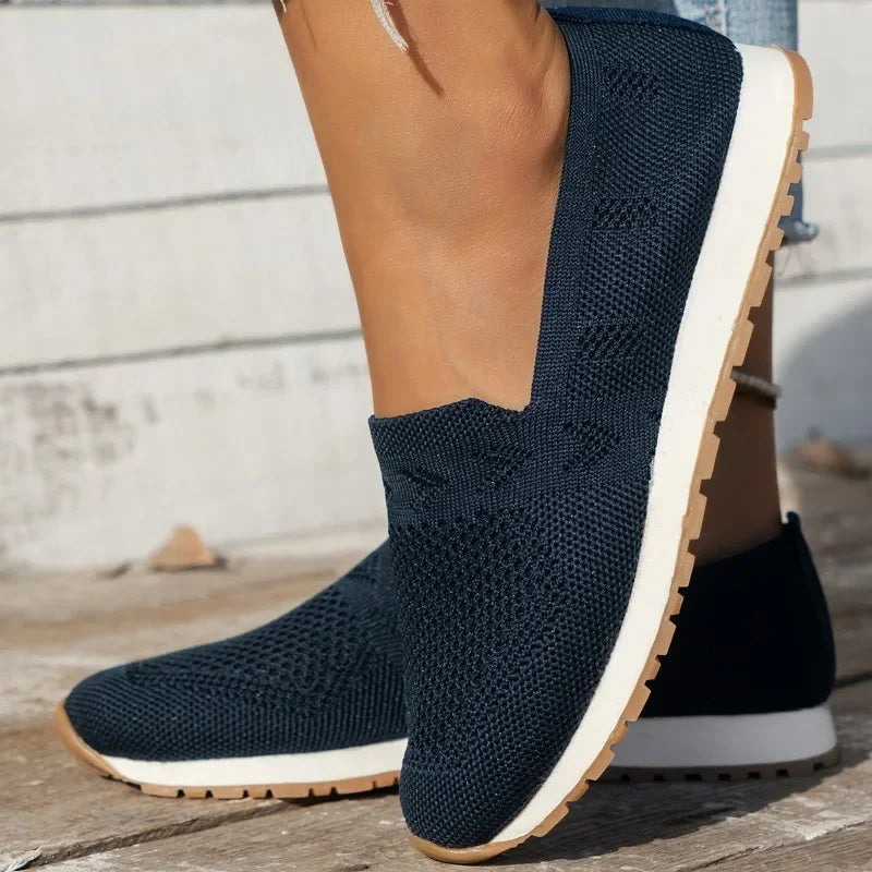 Buty damskie | Sneakersy wsuwane siateczkowe płaskie sportowe lato | Paulina