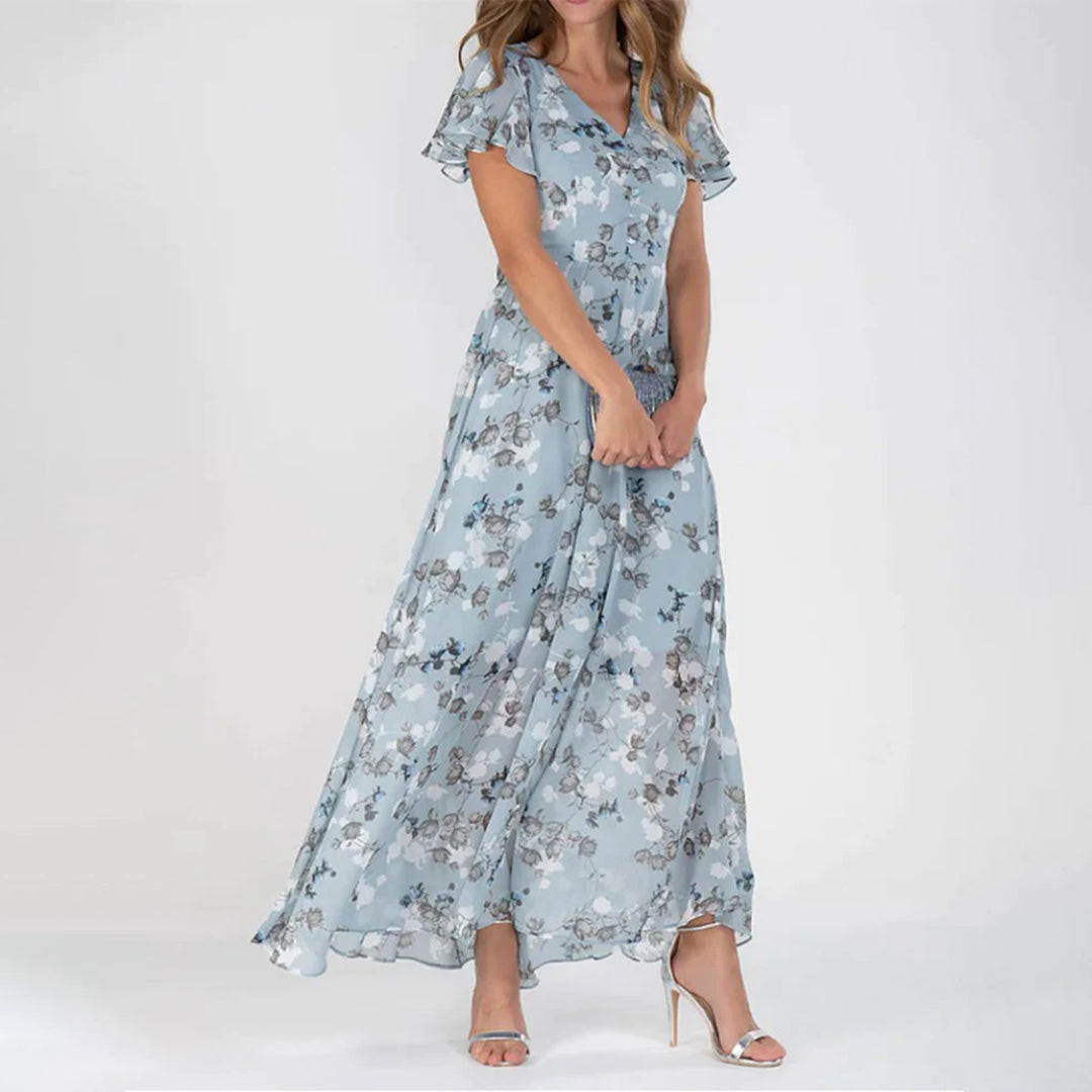 Damska kwiecista sukienka maxi | Gabrielle