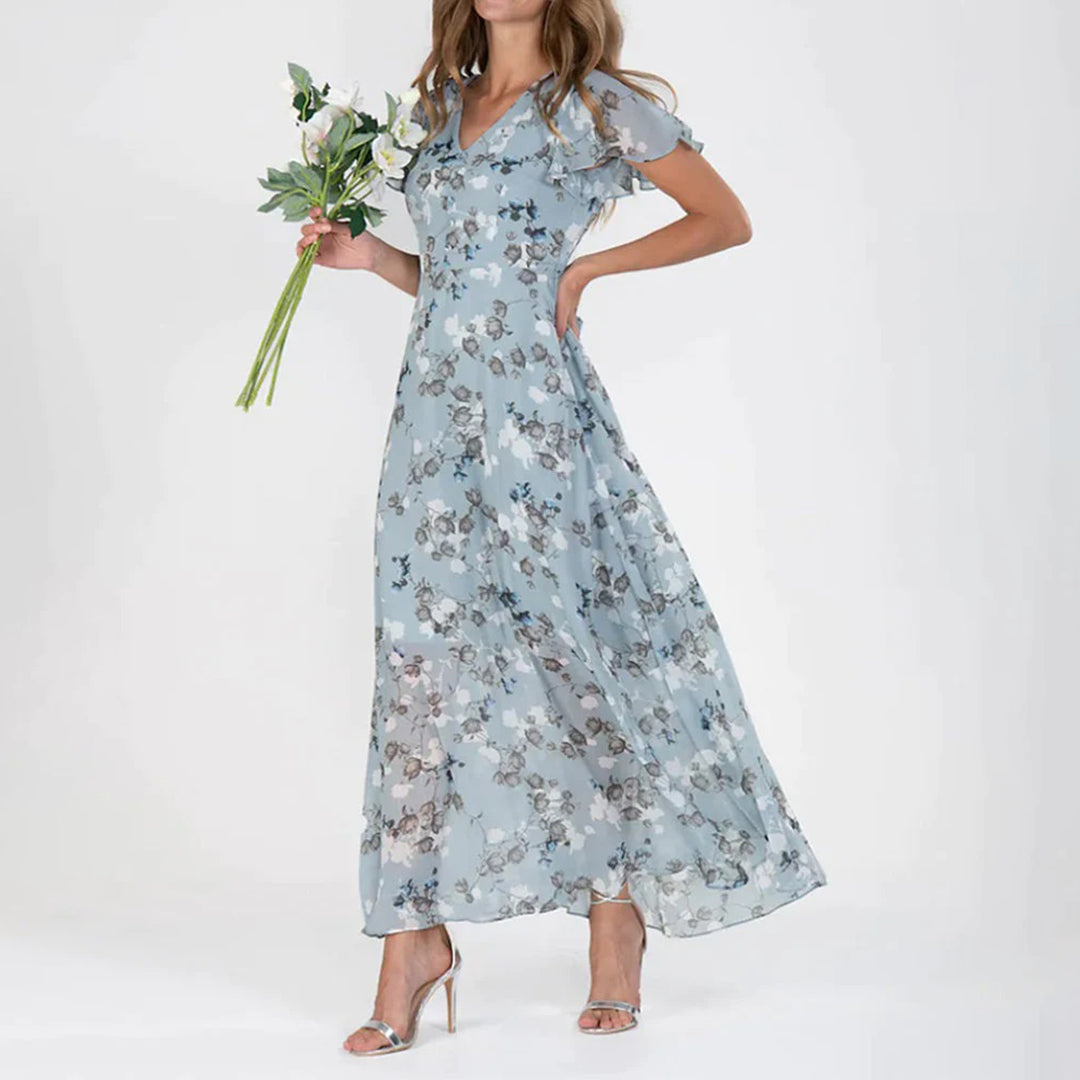 Damska kwiecista sukienka maxi | Gabrielle