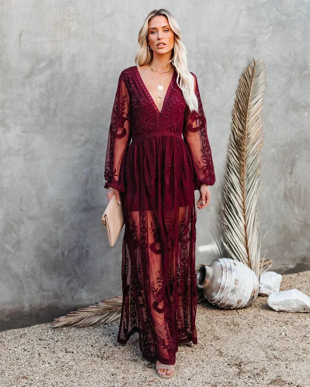 Dress-Dress-Romantic Boho wygląd