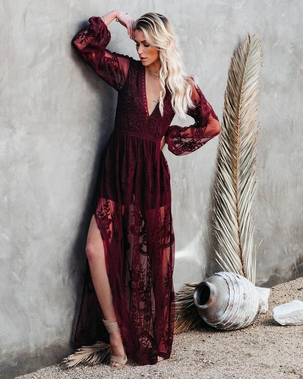 Dress-Dress-Romantic Boho wygląd