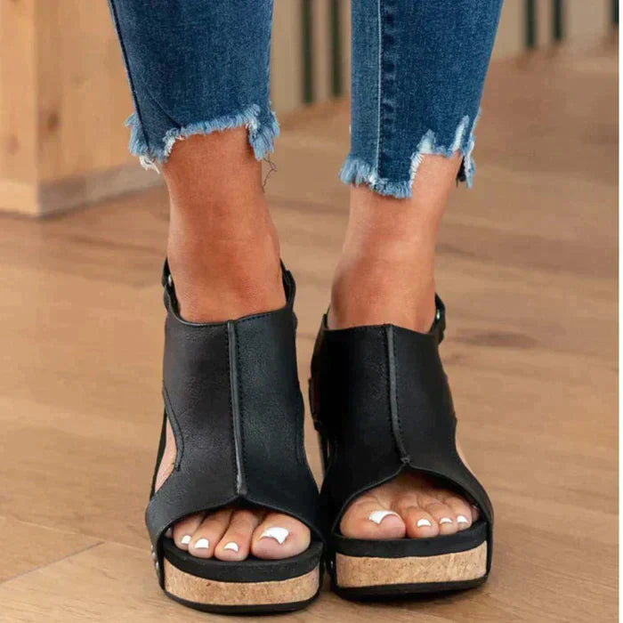 Keilsandalen Korksohle | Sommerschuhe Damen Freizeitmode | Nadine