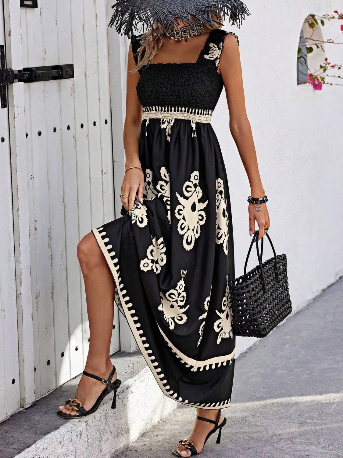 Letnia sukienka maxi damska | Moda wakacyjna styl kobiety | Amelia