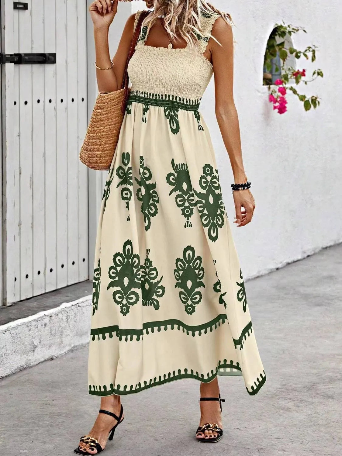 Letnia sukienka maxi damska | Moda wakacyjna styl kobiety | Amelia