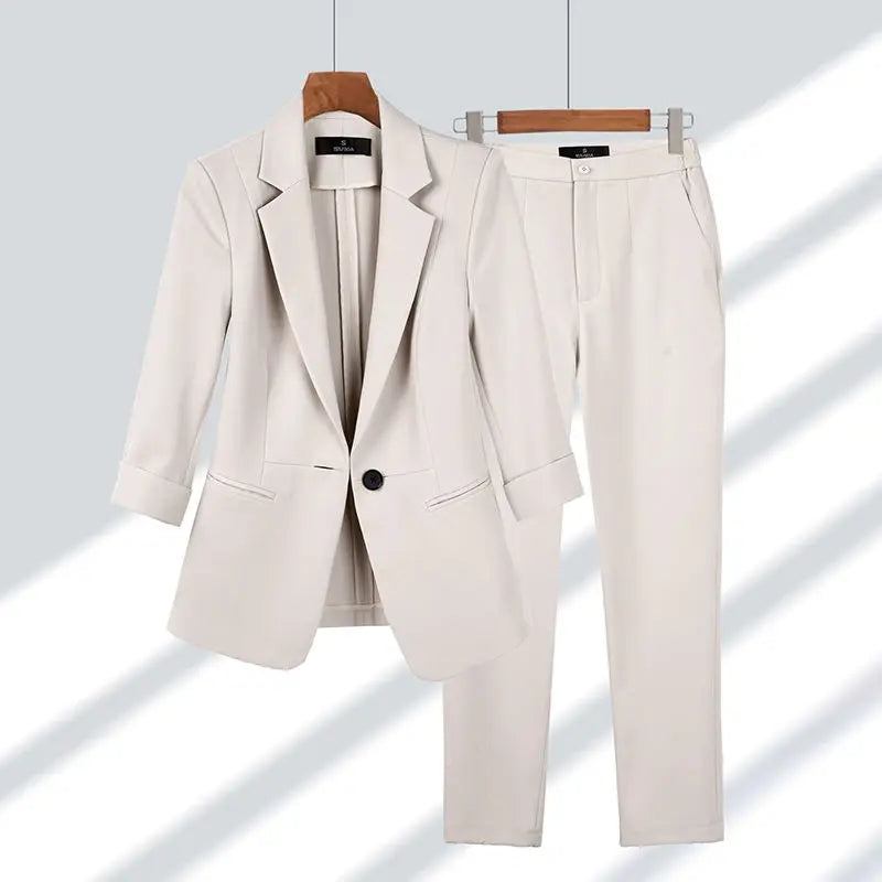 Pantalon pak dames zomer set | Blazer en broek elegant vrouw | Yara