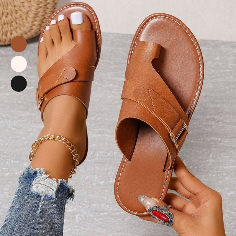 Pantoletten Zehenschlaufe | Sommerschuhe Damen Freizeitmode | Jasmin