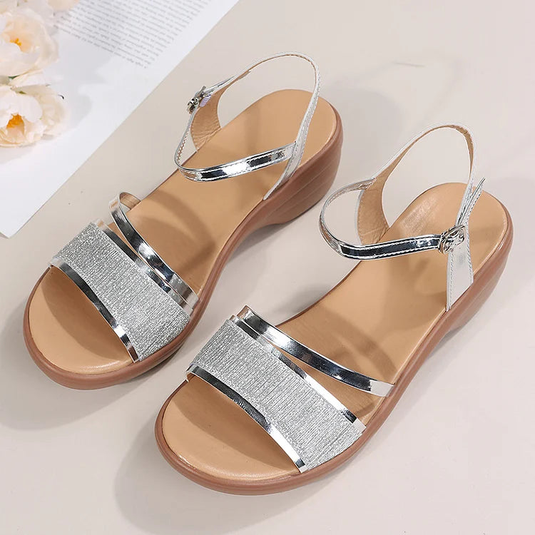 Riemchensandalen Keilabsatz | Sommerschuhe Damen Mode | Alina