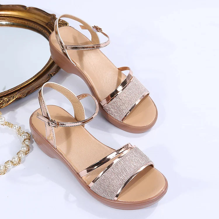 Riemchensandalen Keilabsatz | Sommerschuhe Damen Mode | Alina