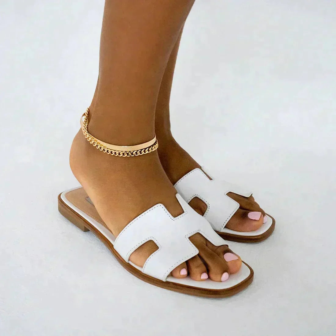 Sandały damskie Summer Boho Style z wyciętym urokiem