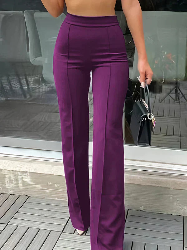 Spodnie Damskie Z Wysokim Stanem | Stylizacja Wiosna Moda Kobiety | Klara