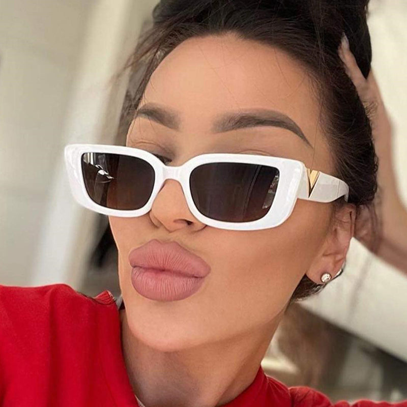 Sunglasses | Sonnenbrille Sommer Damen Rechteck Metall UV400 | Lina