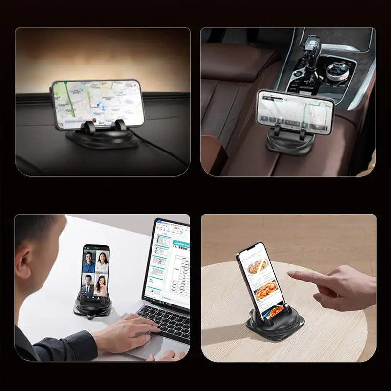 360 ° Rotatable Car Telefon Uchwyt uchwytu na smartfony Znajomy