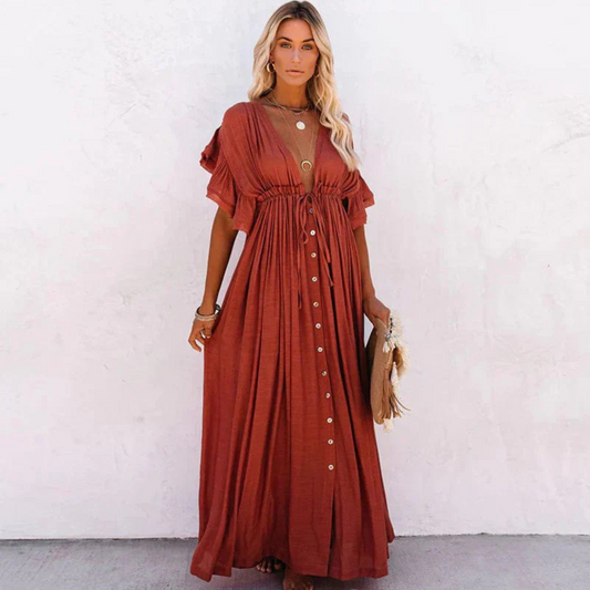 Sukienka Damska Maxi | Stylizacja Letnia Długa Kobiety | Kinga