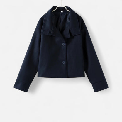 Angelina | Elegancki krótki płaszcz z wysokim kołnierzem dla kobiet