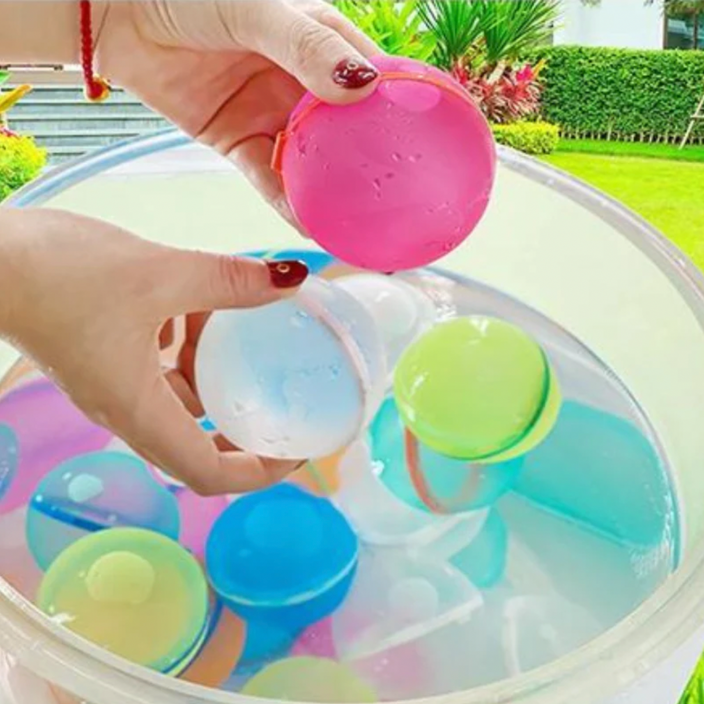 Balony wodne wielokrotnego użytku z zamykaniem magnetycznym - kolorowe, zrównoważone zabawki dla dzieci z 3 lat, 6 i 12 zestawów