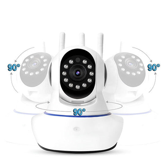Bezprzewodowa kamera bezpieczeństwa IP 1080p HD z dwukierunkowym dźwiękiem, noktowizją do 15 m, 360 ° PAN i pochyleniem 180 ° w celu skutecznego monitorowania