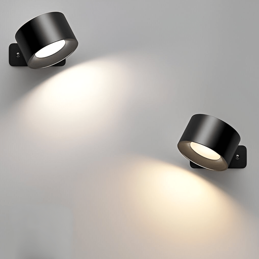 Bezprzewodowa lampa ścienna z funkcją przyciemniania i obrotem 360 ° - zespół magnetyczny do elastycznego oświetlenia