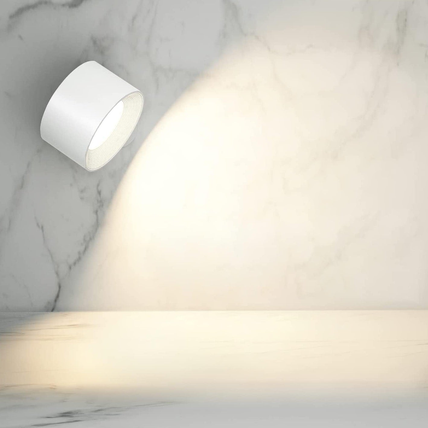 Bezprzewodowa lampa ścienna z funkcją przyciemniania i obrotem 360 ° - zespół magnetyczny do elastycznego oświetlenia