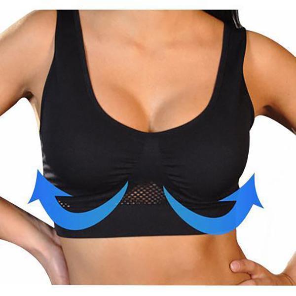 Bezprzewodowy stanik push-up, oddychający design, komfort