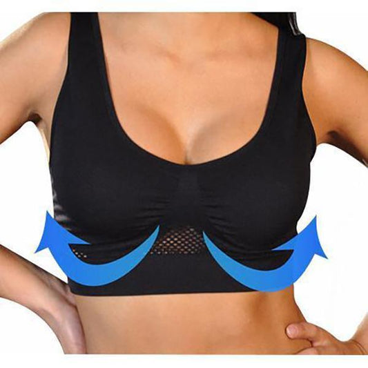 Bezprzewodowy stanik push-up, oddychający design, komfort