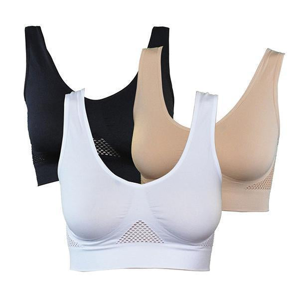 Bezprzewodowy stanik push-up, oddychający design, komfort
