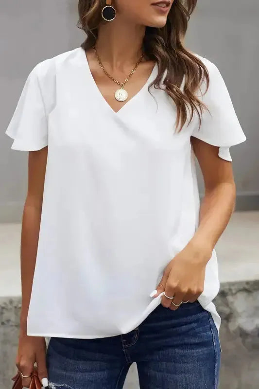 Biały T Shirt Damski Bawełna | Odzież Damska Lato