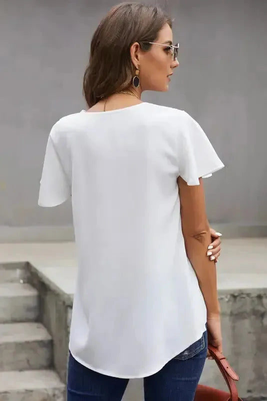 Biały T Shirt Damski Bawełna | Odzież Damska Lato
