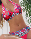 Bikini Damskie | Moda Plażowa Lato Kobiety z Kwiatowym i Geometrycznym Wzorem